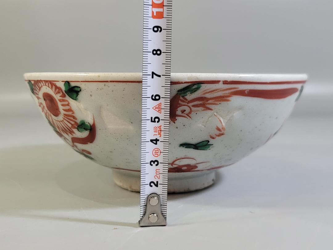 中国美術 呉須赤絵 碗 古美術 DT459