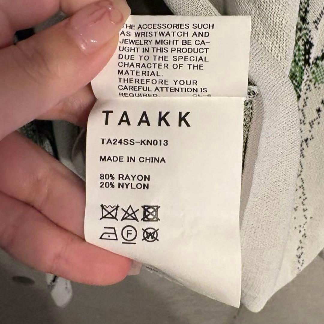 【未使用】TAAKK ターク JACQUARD KNIT ニットトップス