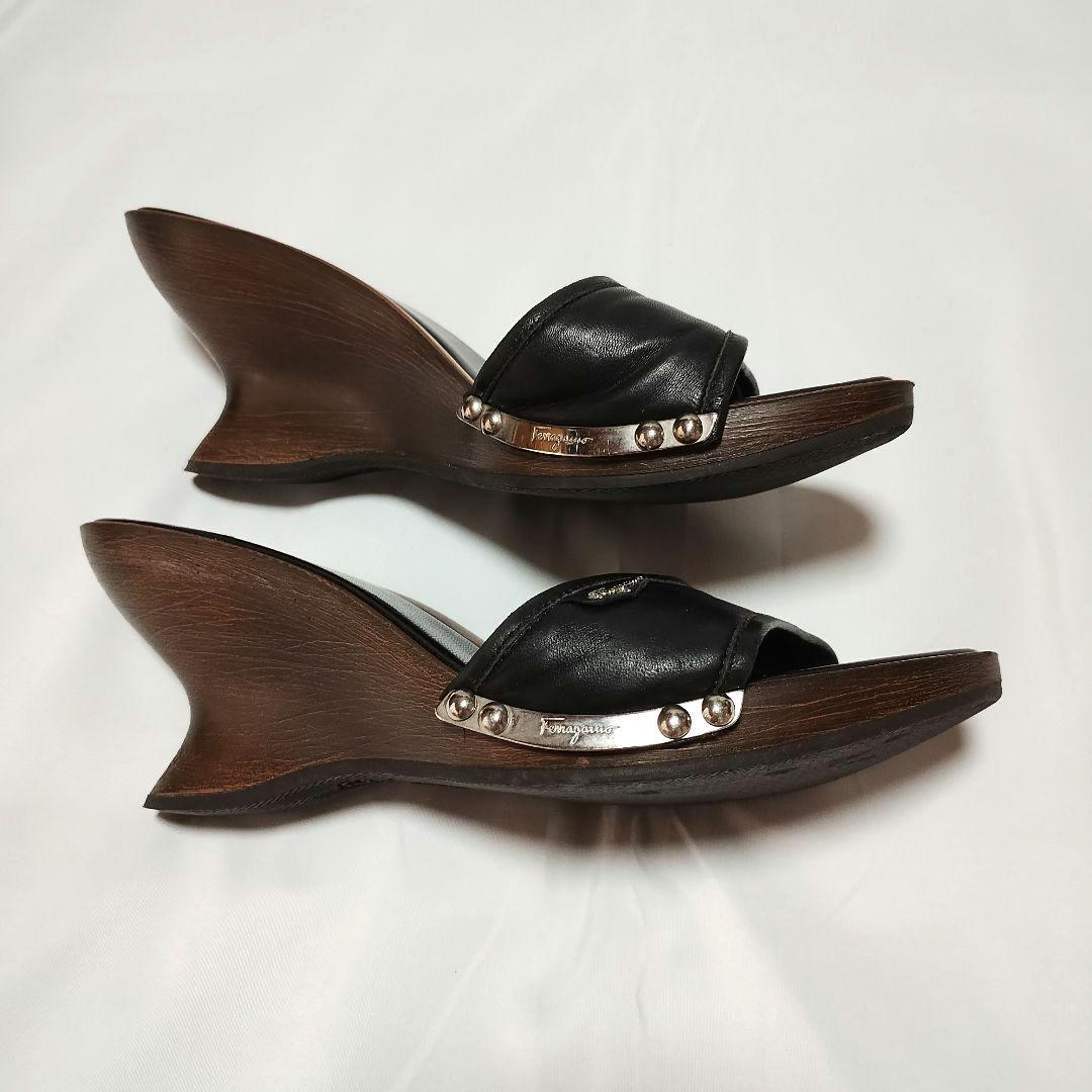 フェラガモ ミュール 本革製 レザー Salvatore Ferragamo