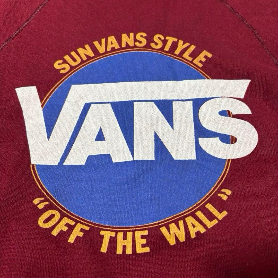 レア 80s VANS スウェット USA製 DISCUS バーガンディ L