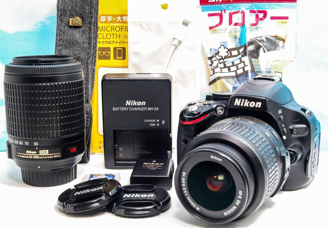 Nikon D5100⭐️スマホに転送♪⭐️届いてすぐ使える！⭐️ダブルレンズ