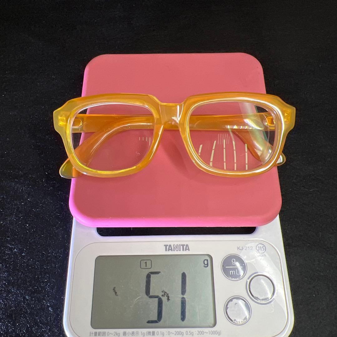 本白鼈甲　K18刻印金具厚手極上手眼鏡　ケース付　東Y7-1226☆1Fチヒオニ