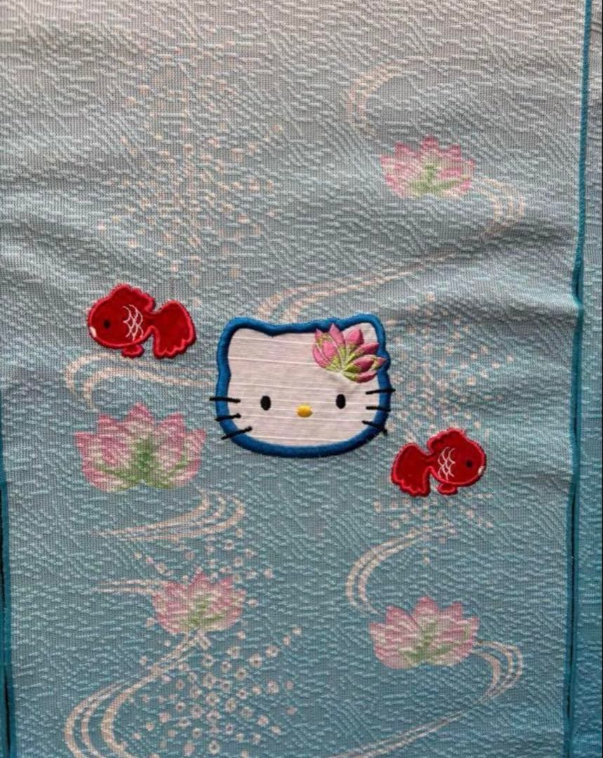 Sanrio ハローキティ のれん 2000年製 すいれん 金魚