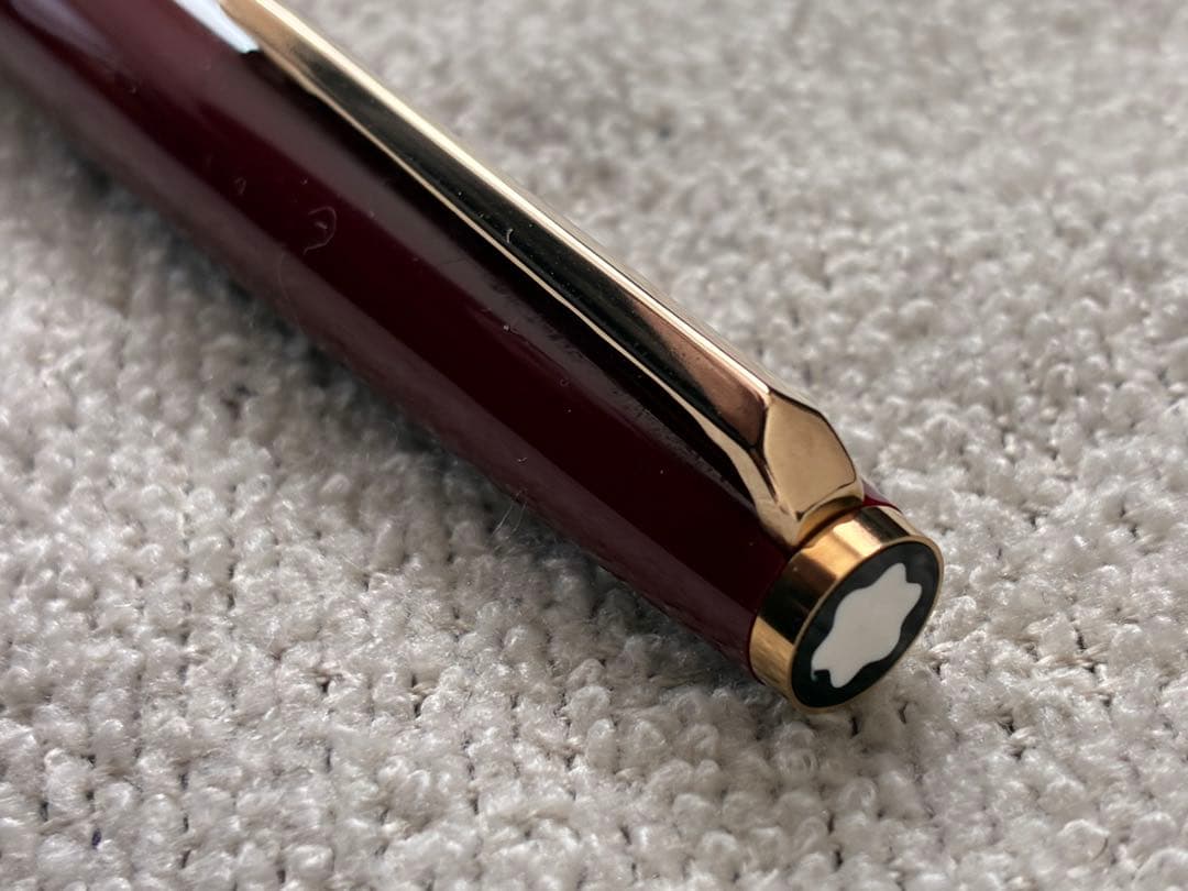 ◾️美品◾️MONT BLANC モンブラン◾️万年筆 ◾️ボルドー色／金色