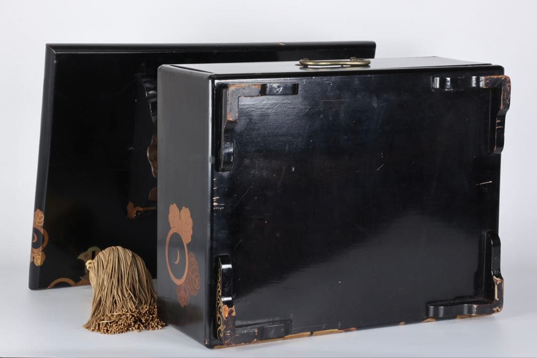 極上 黒漆塗金蒔絵螺鈿細工 見台 経台 経机 仏具 仏教美術 古美術 骨董品 漆