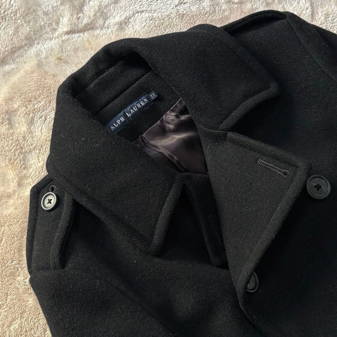 Ralph Lauren ラルフローレン Pコート ダブル L 黒 ウール