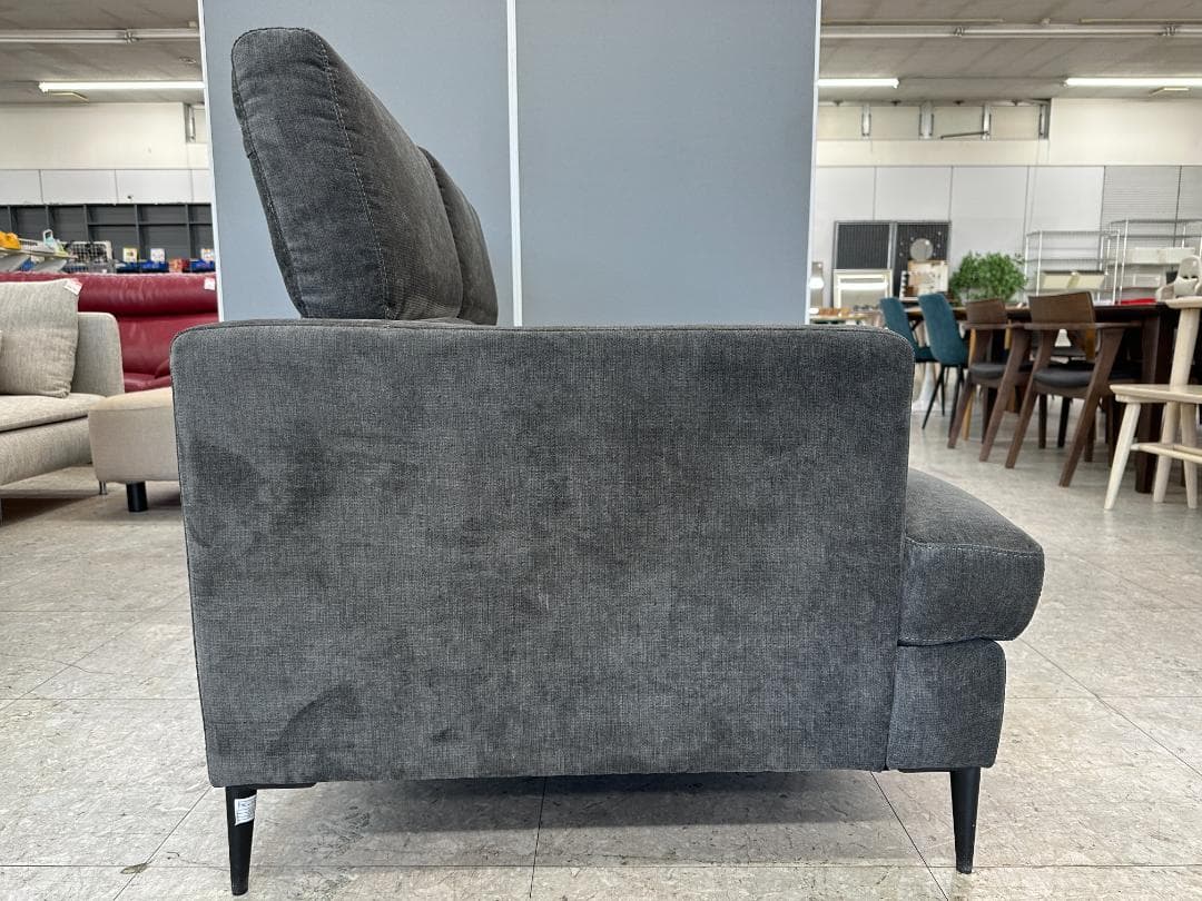 ニトリ　2人掛けソファ　サザーラ　8段階可変式ヘッドレスト　グレー