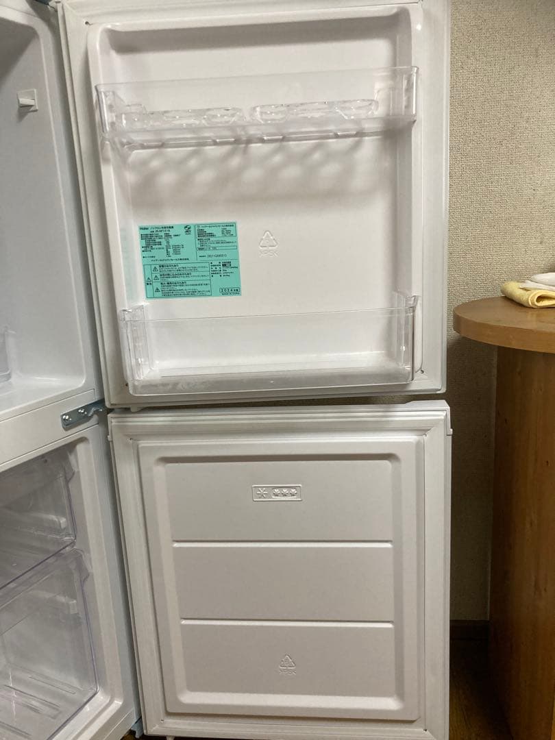 ハイアール 冷蔵庫 121L JR-NF121B 2024年製