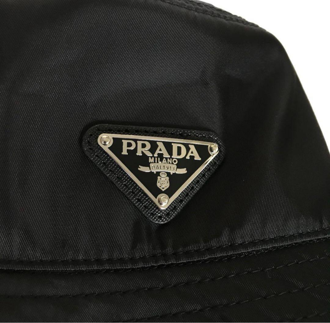 PRADA 黒 ナイロン バケットハット