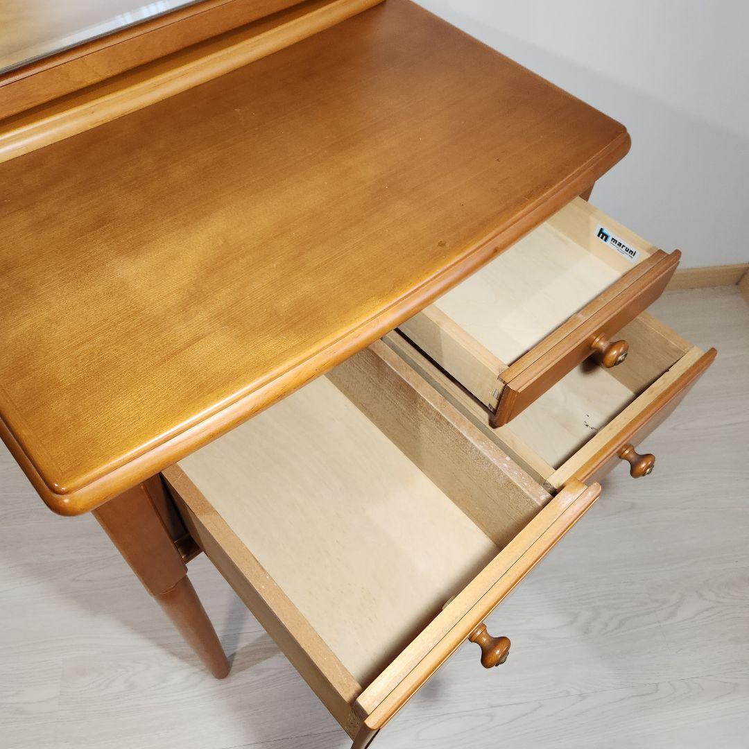 マルニ木工 maruni アンティーク ドレッサー 鏡台 椅子付き 本州送料込み