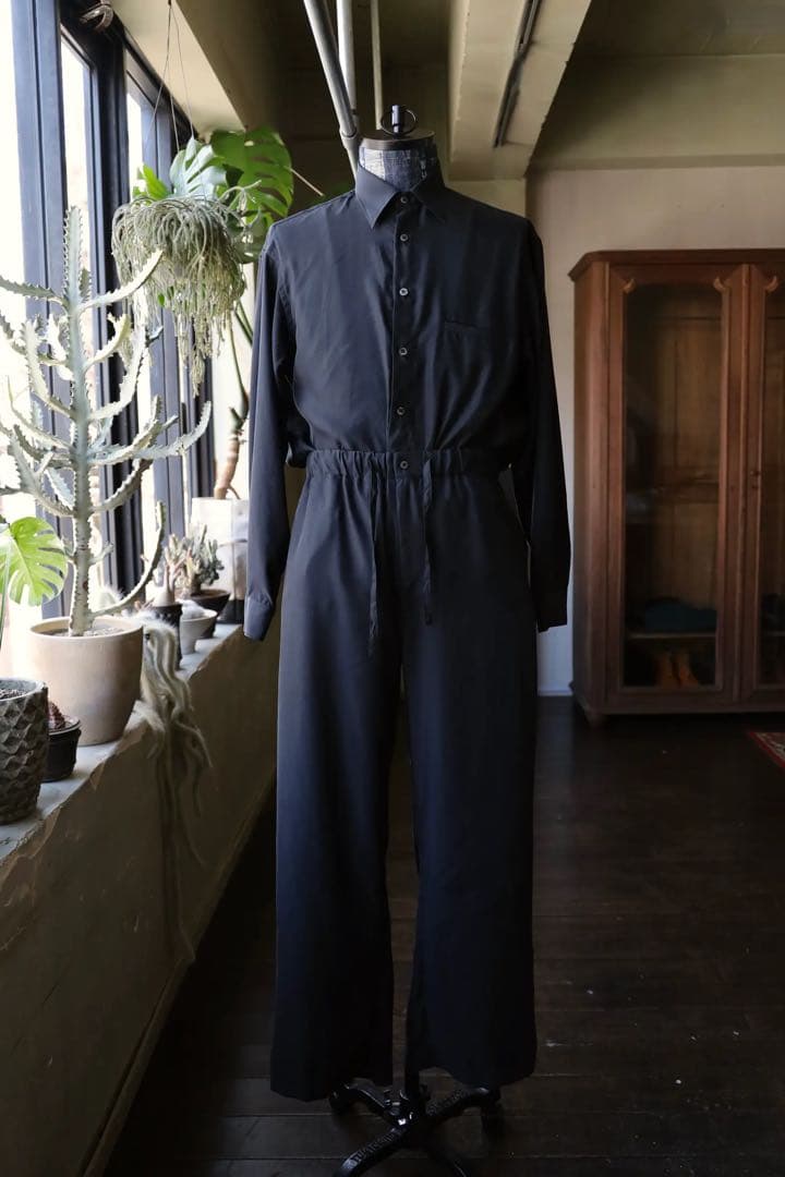 YOKEヨーク　25ss CUPRO JUMP SUIT BLACK