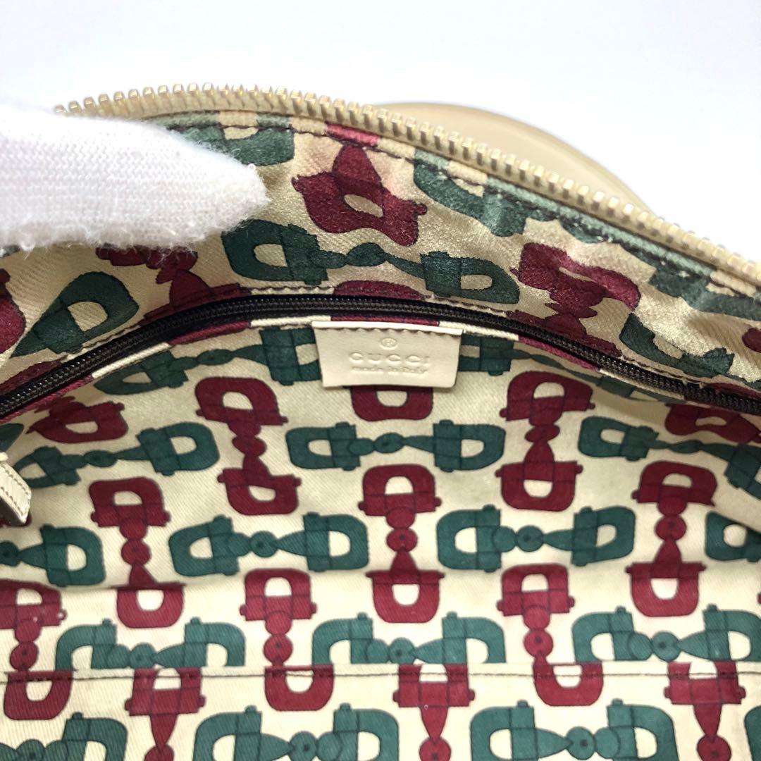 GUCCI グッチ ミニボストンバッグ ハンドバッグ グッチシマ アイボリー