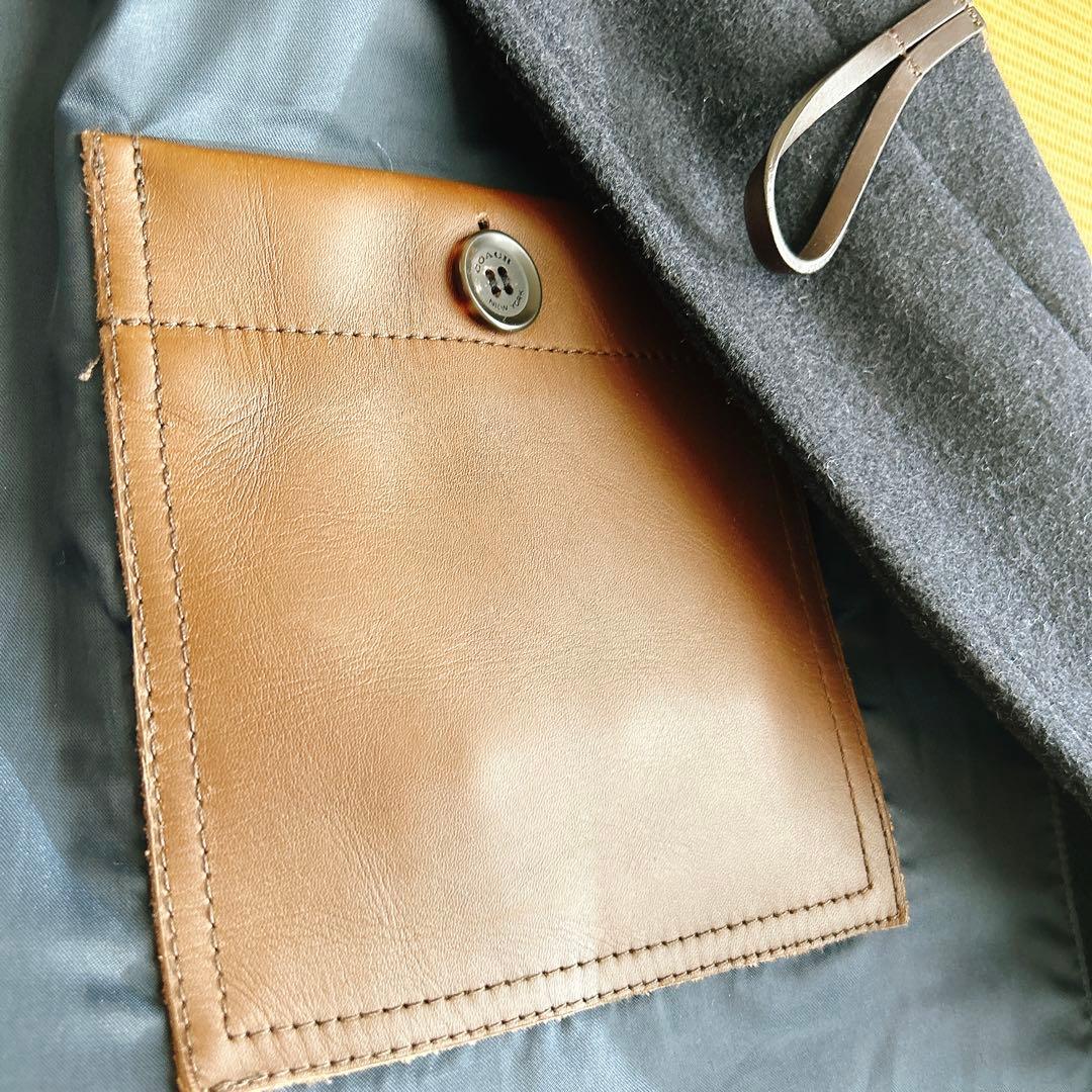 COACH ネイビー ダッフルコート コーチ ネイビーブルー