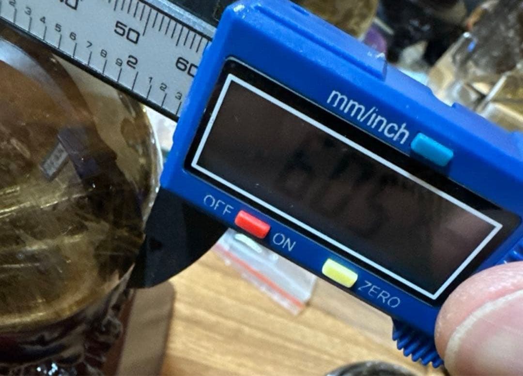最高級 ゴールドルチル大玉 6cm 金線密集 極上透明コレクション