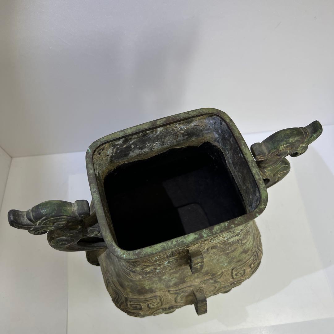 中国古玩　古銅大花瓶　6519g/高さ40㎝　東Y8-0128⑤トヒカ