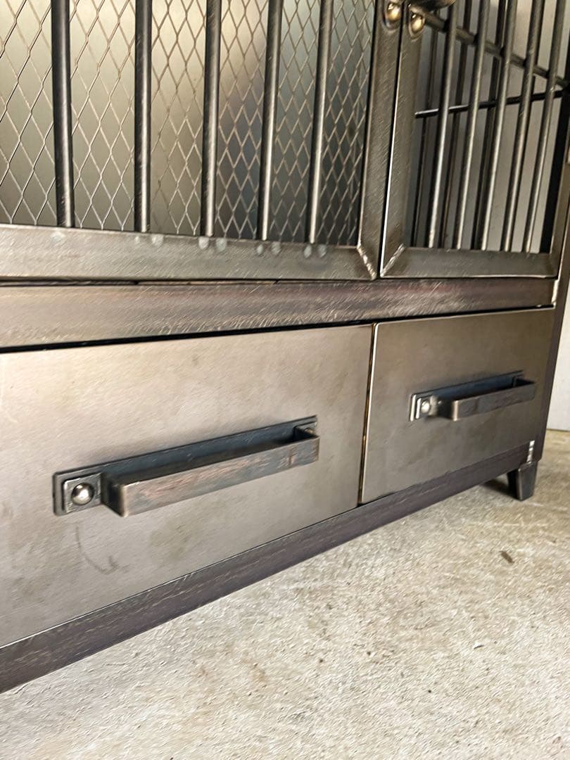 アイアンキャビネット【ver.鉄格子】キャビネット　アイアンラック　アイアン家具