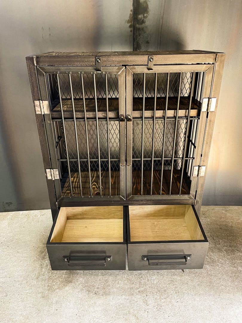 アイアンキャビネット【ver.鉄格子】キャビネット　アイアンラック　アイアン家具