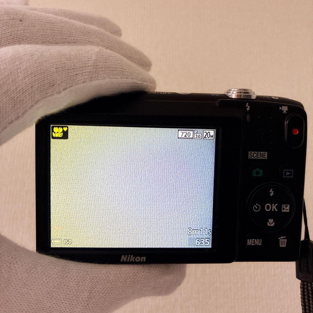 ニコン COOLPIX S2900 レッド 薄型コンデジ カメラ 充電器付き