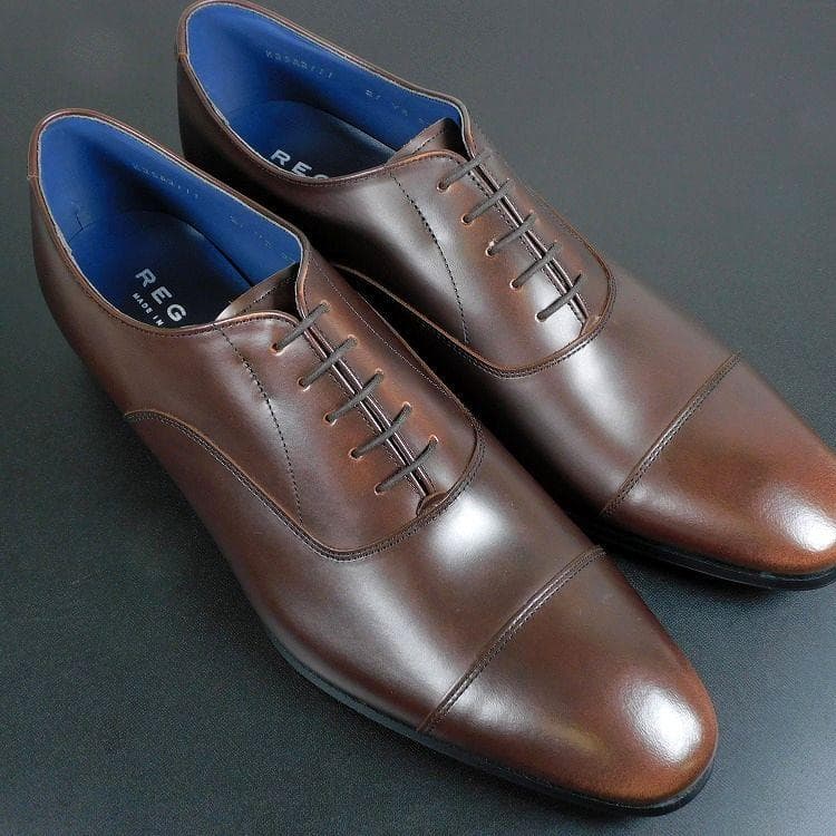 ポン太　新品 REGAL リーガル 27cm 茶 内羽根 ストレートチップ