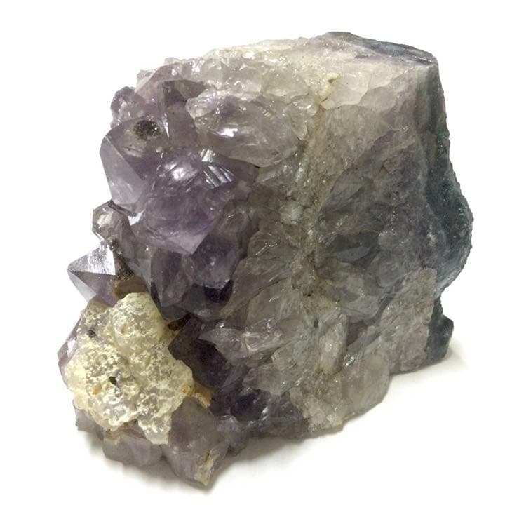 【レアな共生、愛の守護石】天然石 カルサイト共生アメジスト 原石クラスター