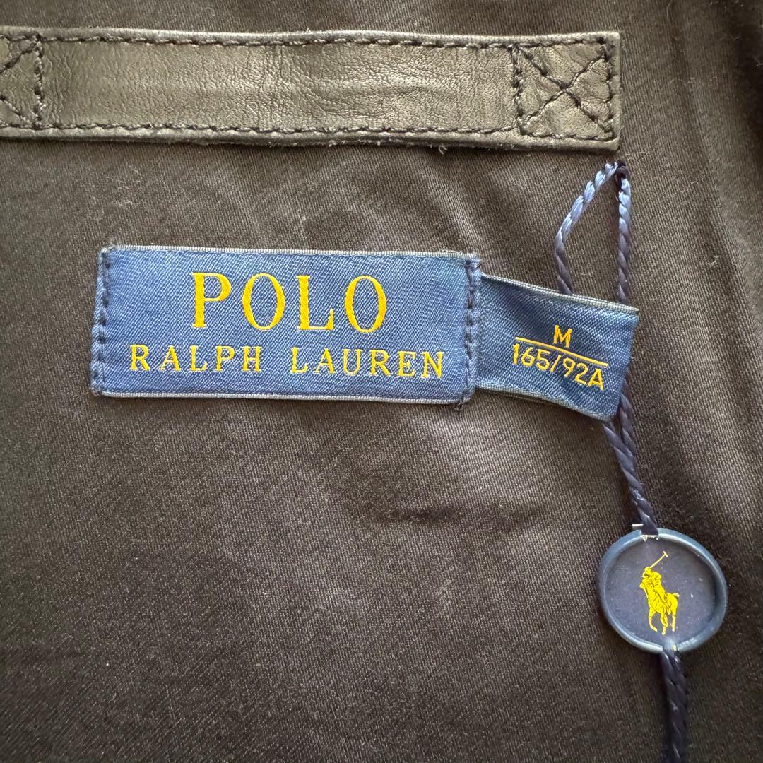 タグ付き【ポロラルフローレン】ライダース　Mサイズ　黒　定価約14万円