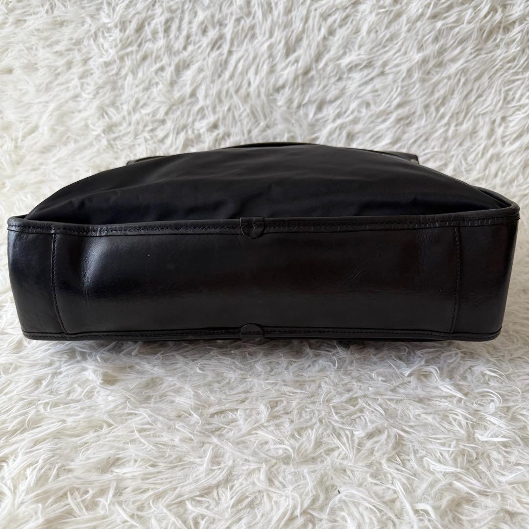 【フェリージ】ビジネスバッグ　ブリーフケース レザー　ナイロン ブラック