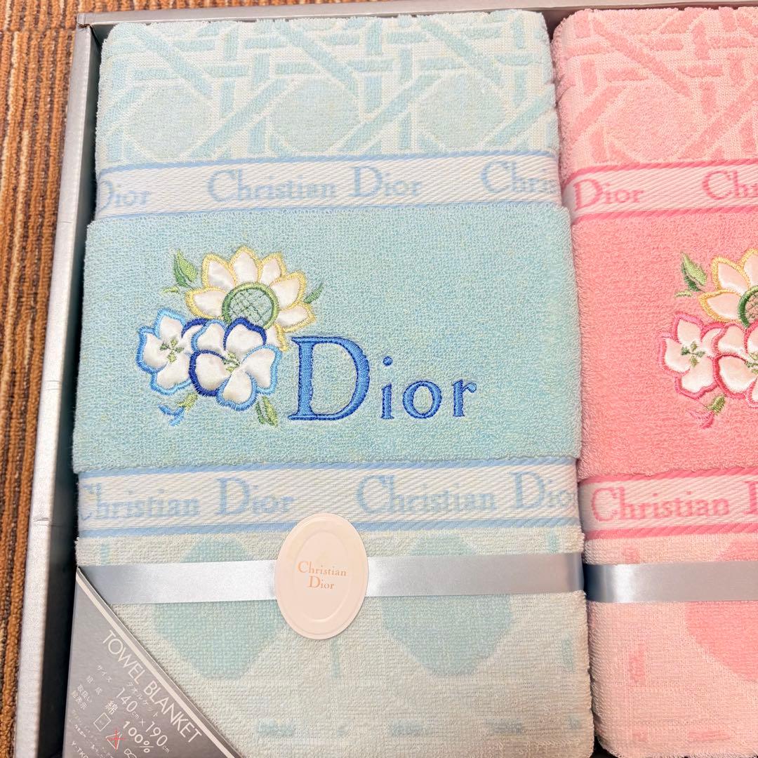 Christian Dior クリスチャンディオール タオルケット 2P ペア