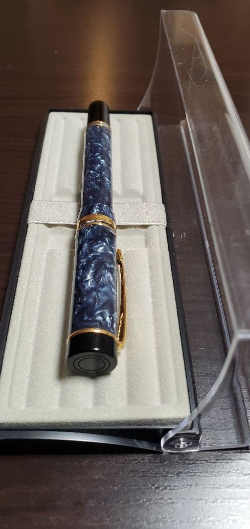 ローラーボール パーカー デュオフォールド マーブルブルー