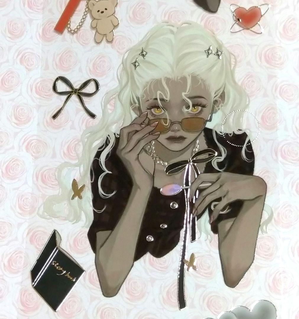 ✩再販✩J653＃SEER B·诺(玫瑰金)切売り海外人物マステ女の子