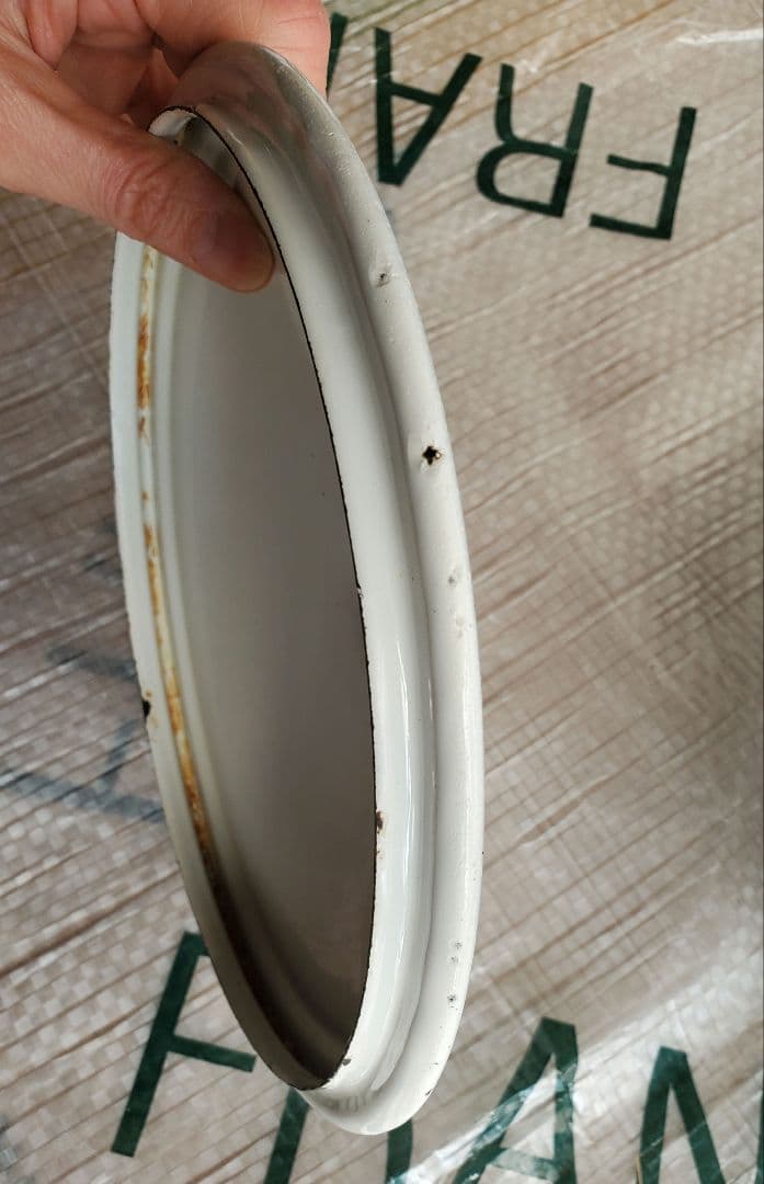 フランス　アンティーク　ホーロー　キャセロール