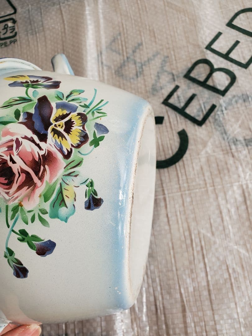 フランス　アンティーク　ホーロー　キャセロール