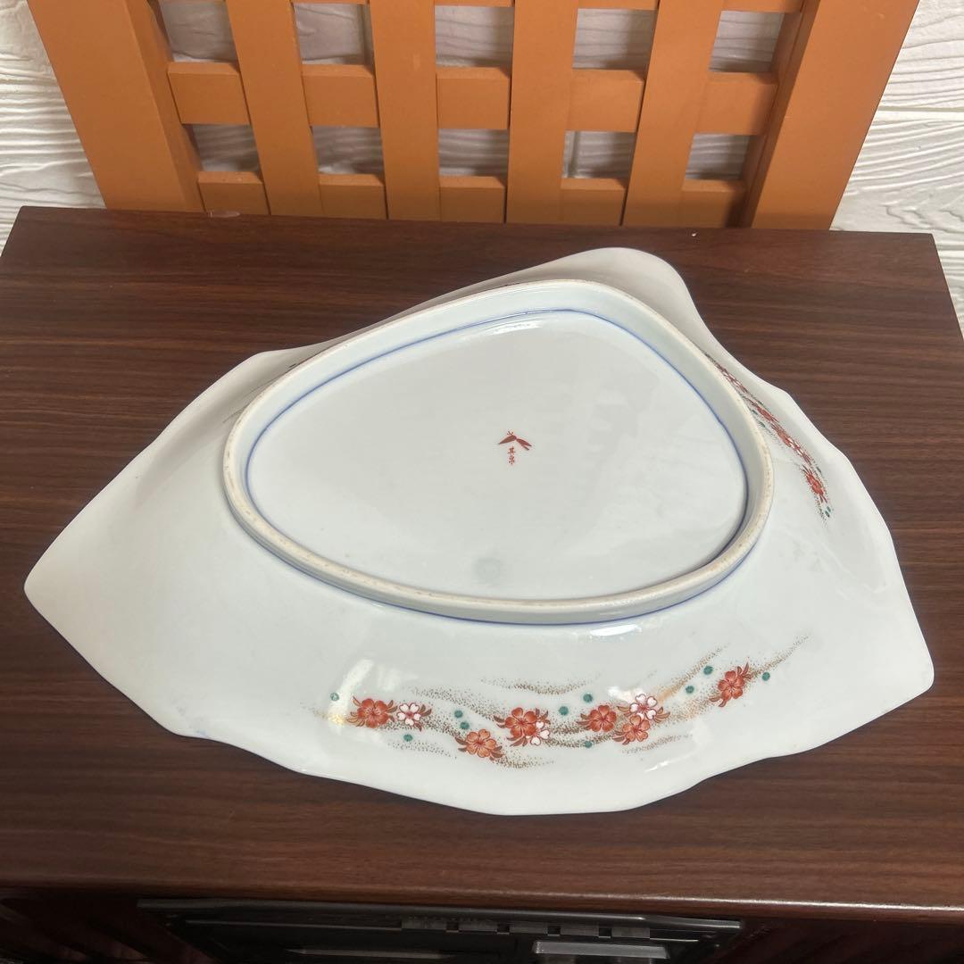 期間限定値下げ！賞美堂　其泉　有田焼　姫型　銘々皿　特大