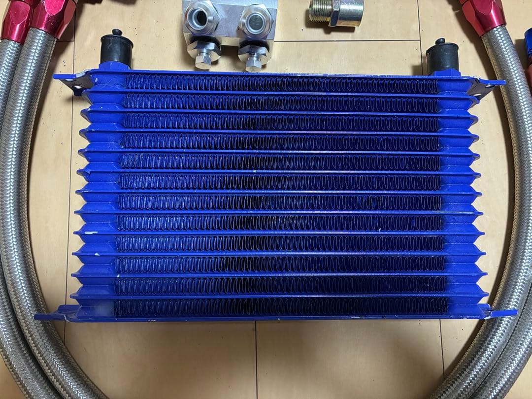 厚木オート製　汎用オイルクーラー　12段　オイルアタッチメント