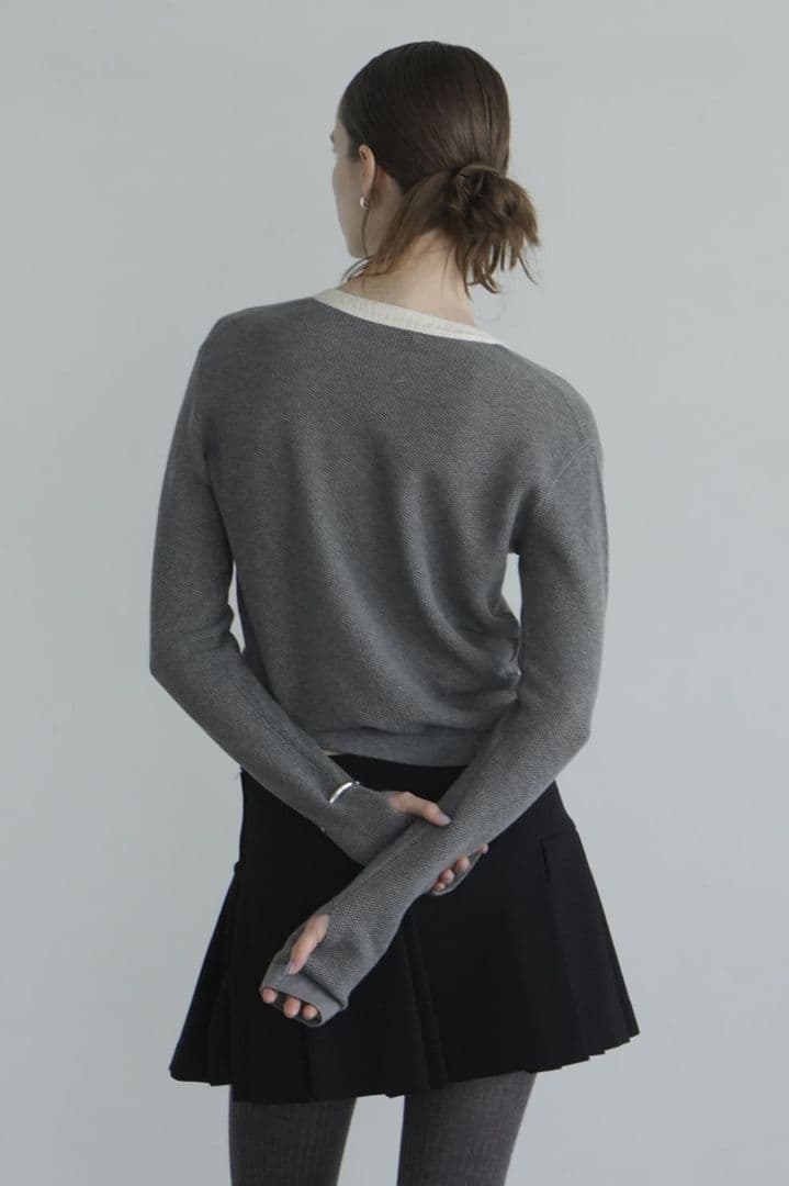 トップス CLANE MESH HENLEY NECK TOPS