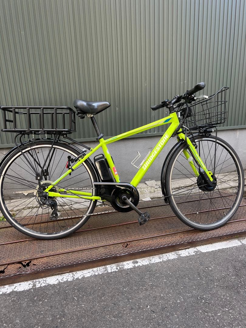 宮城県発ブリヂストンTB1e電動アシスト自転車 カゴ付き