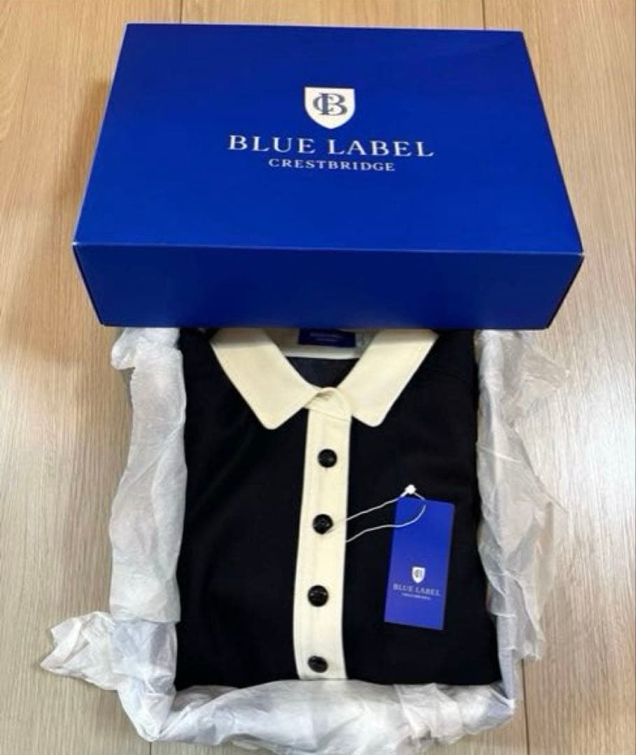 ブルーレーベルクレストブリッジ　ワンピース　襟　フレア　S 新品　未使用