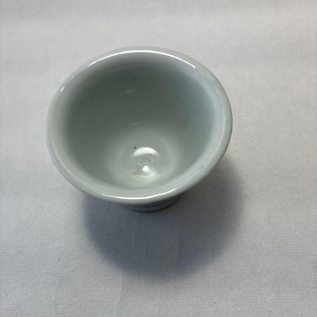 古伊万里　染付　麻の葉　蕎麦猪口