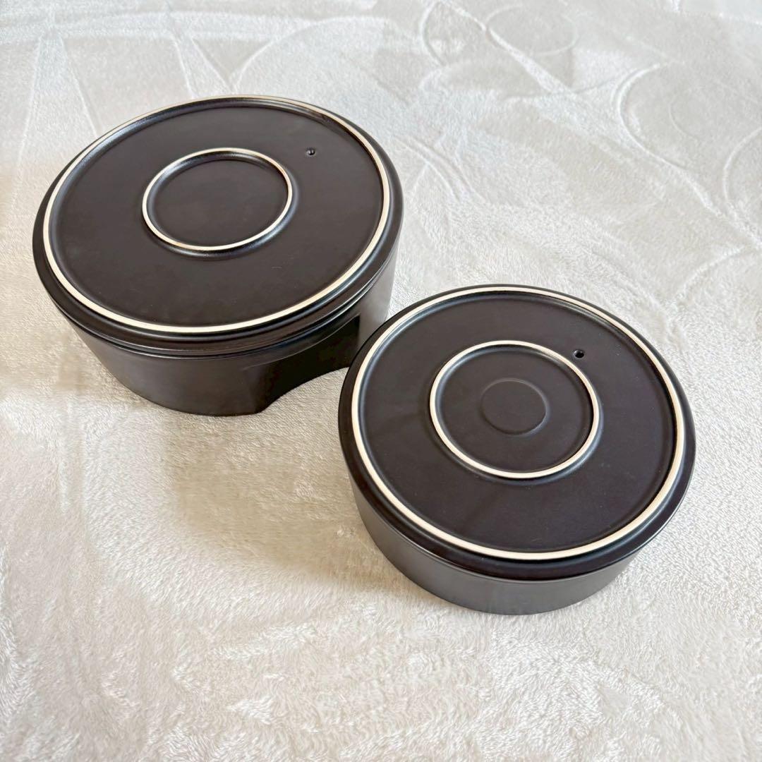 セラミックジャパン IH 土鍋 L S セット ブラック　蒸し器にも