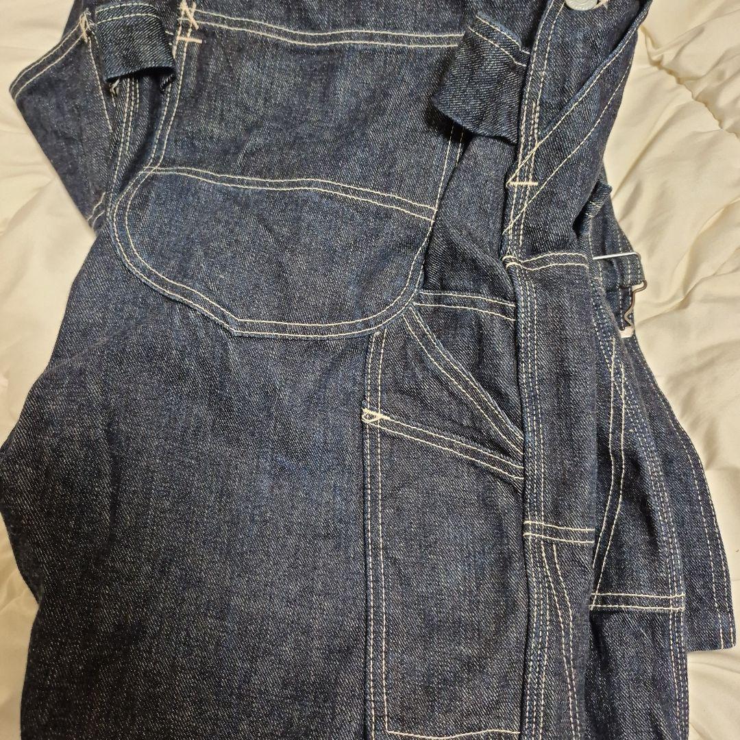 d*t様 超レア❗エヴィスEVISU エプロン付きオーバーオール34インディゴブ