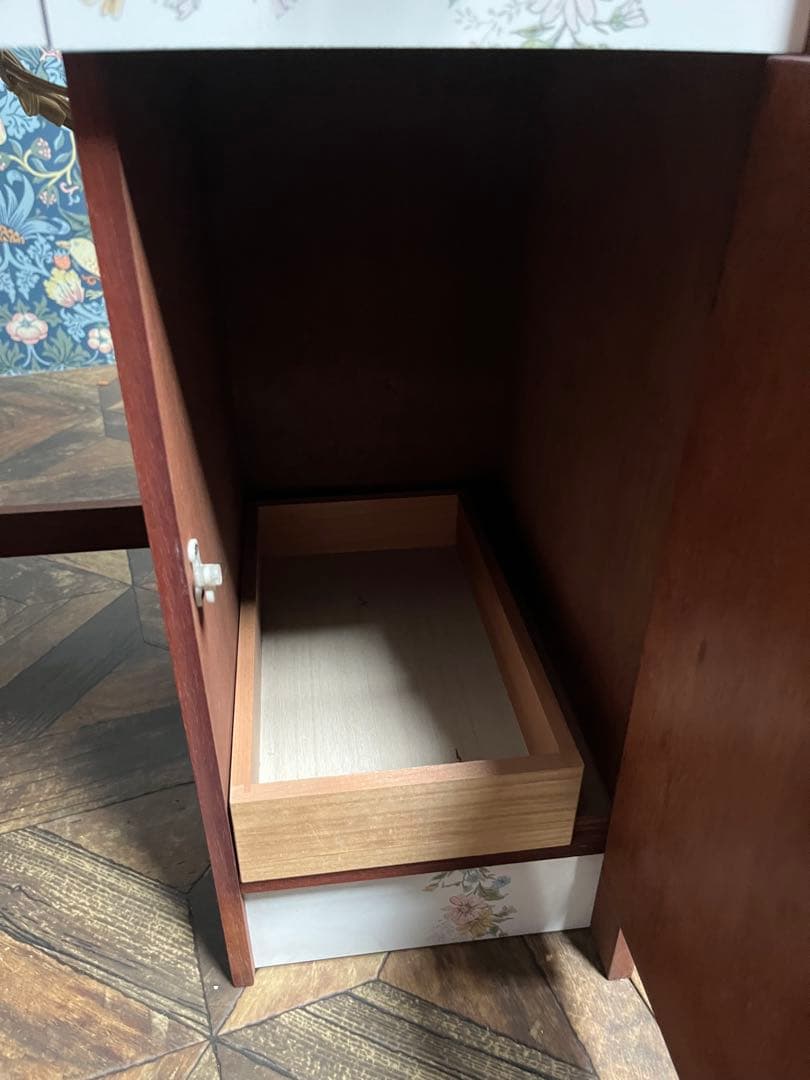 鏡台 ドレッサー 椅子 セット インテリア 昭和レトロ 当時物 花柄レトロポップ