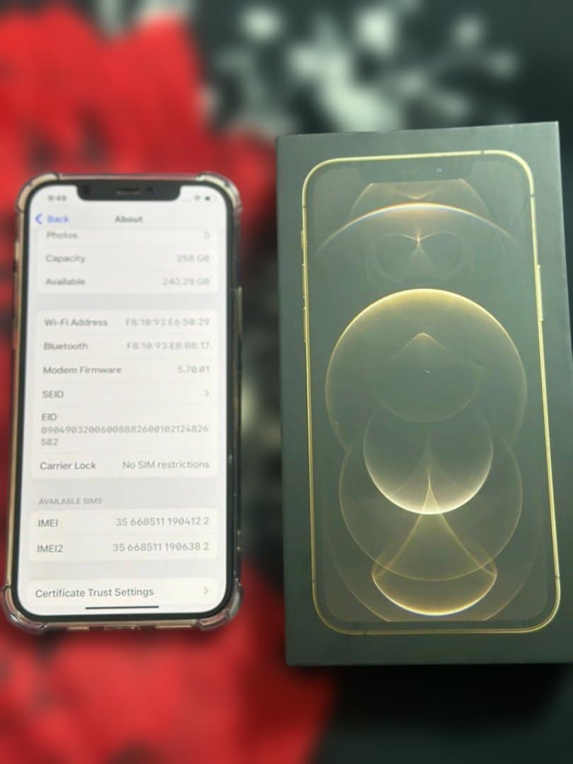 Apple iPhone 12 Pro 256gb ゴールド Sim プリー