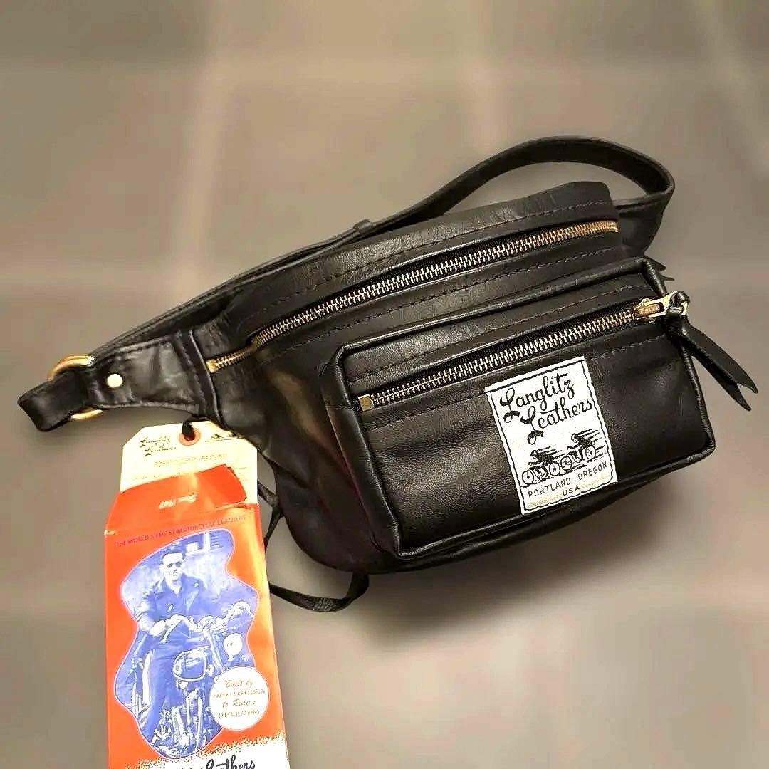 【美品】ラングリッツレザーOutside Pocket Waist Bag