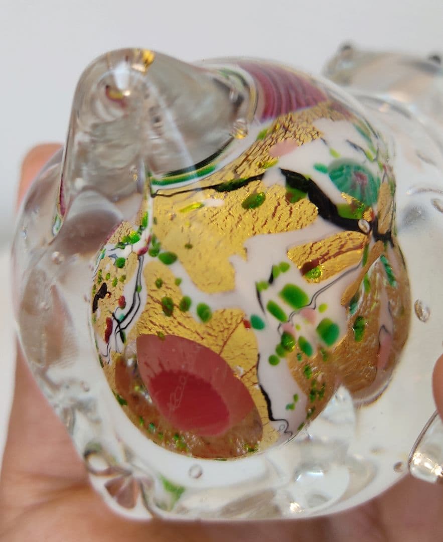 超希少品☆黒木国昭 光琳 金彩象嵌 干支 卯 ガラス工芸 うさぎ