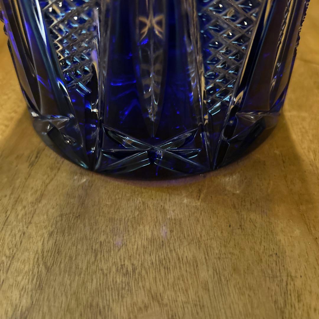 北一ガラスクリスタルハンドカットフラワーベース