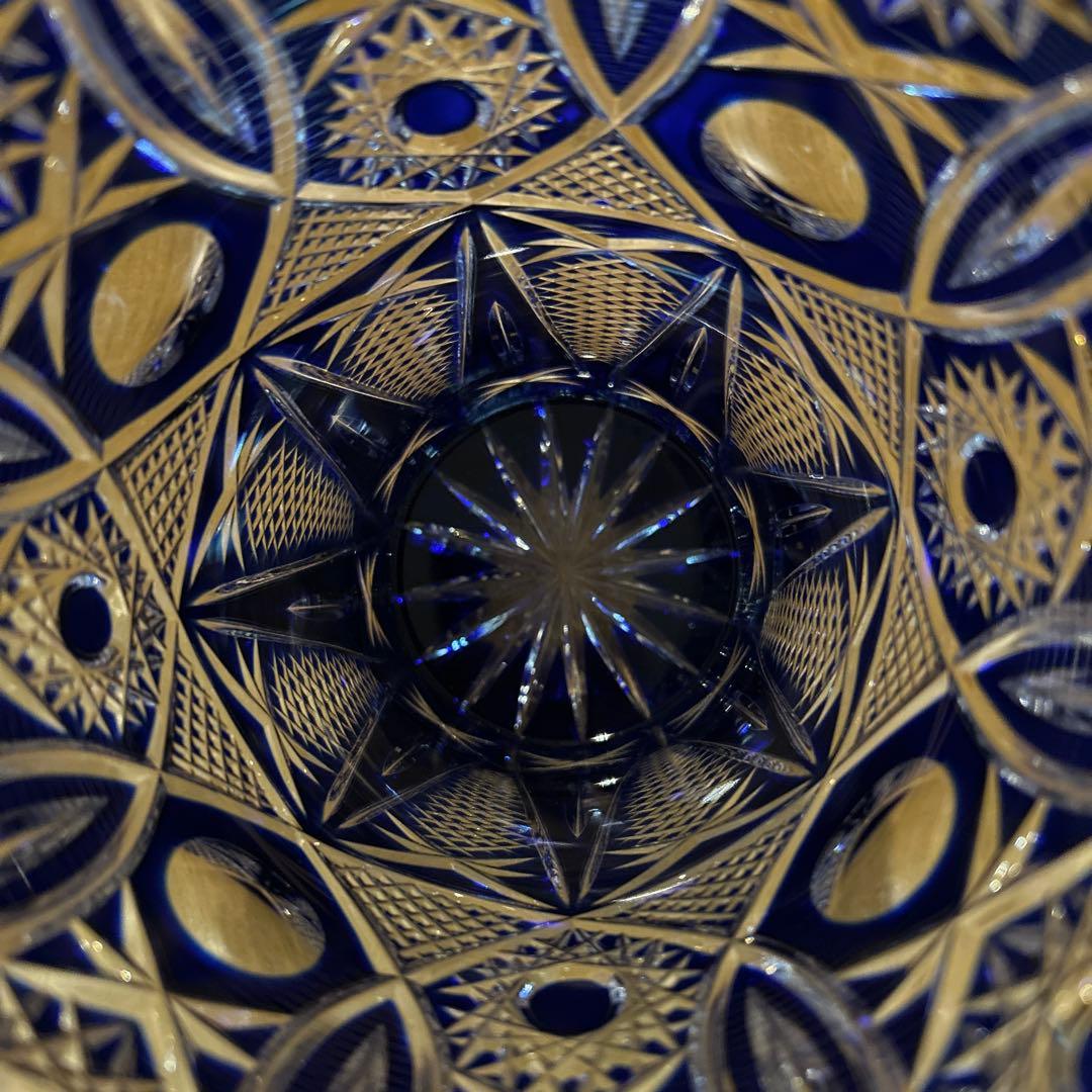 北一ガラスクリスタルハンドカットフラワーベース