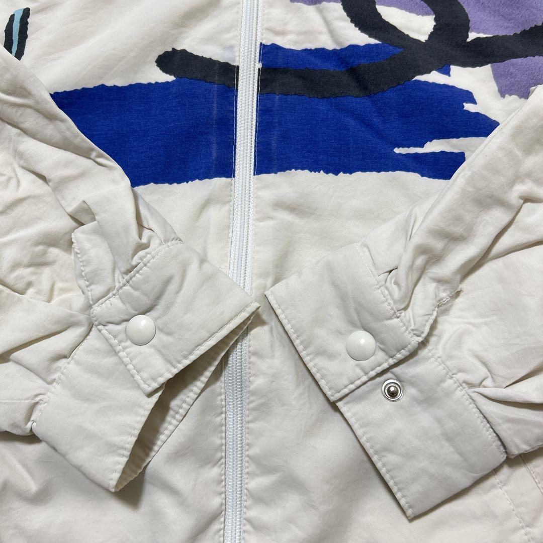 90s adidas ステファンエドバーグ ウィンドブレーカー L 白 青