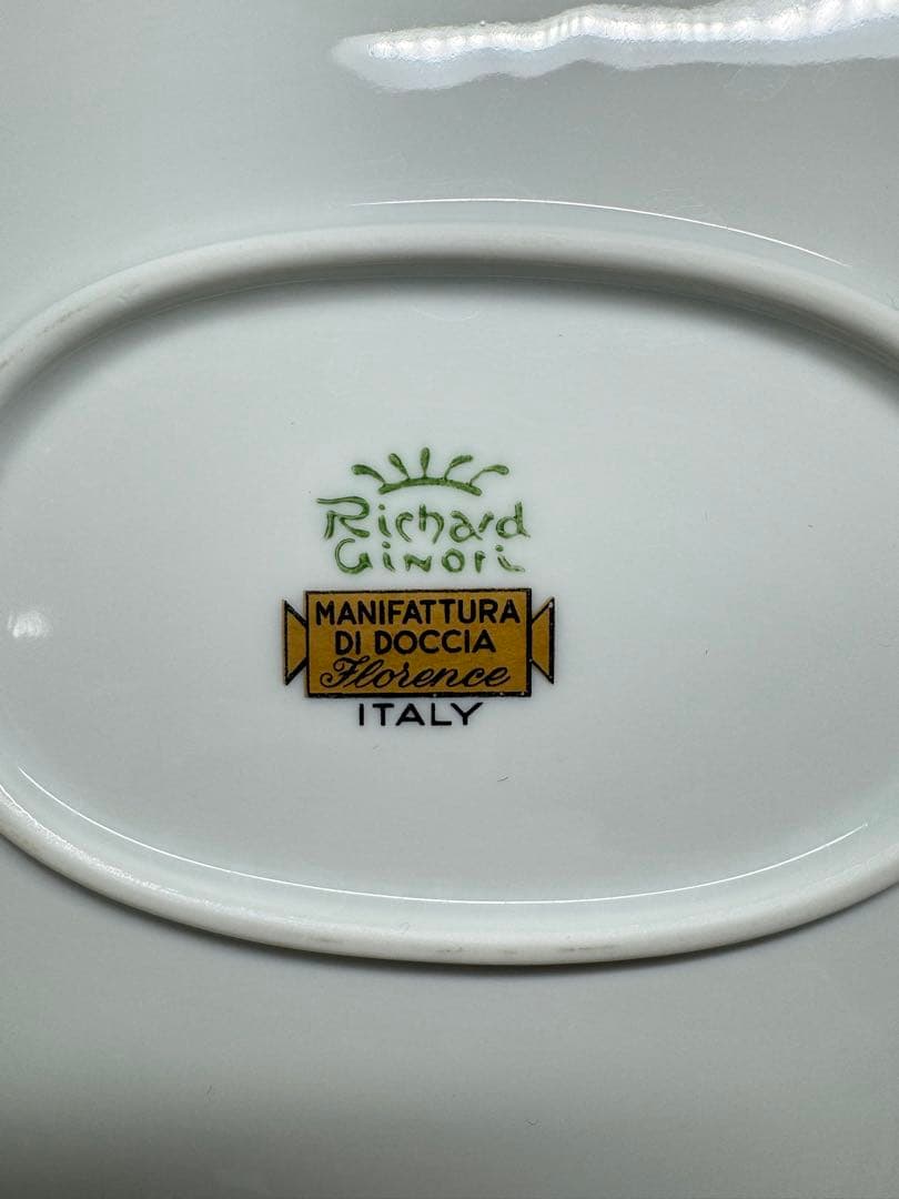 高級・Richard Ginori レッドコック オーバルプレート 大皿 トレイ