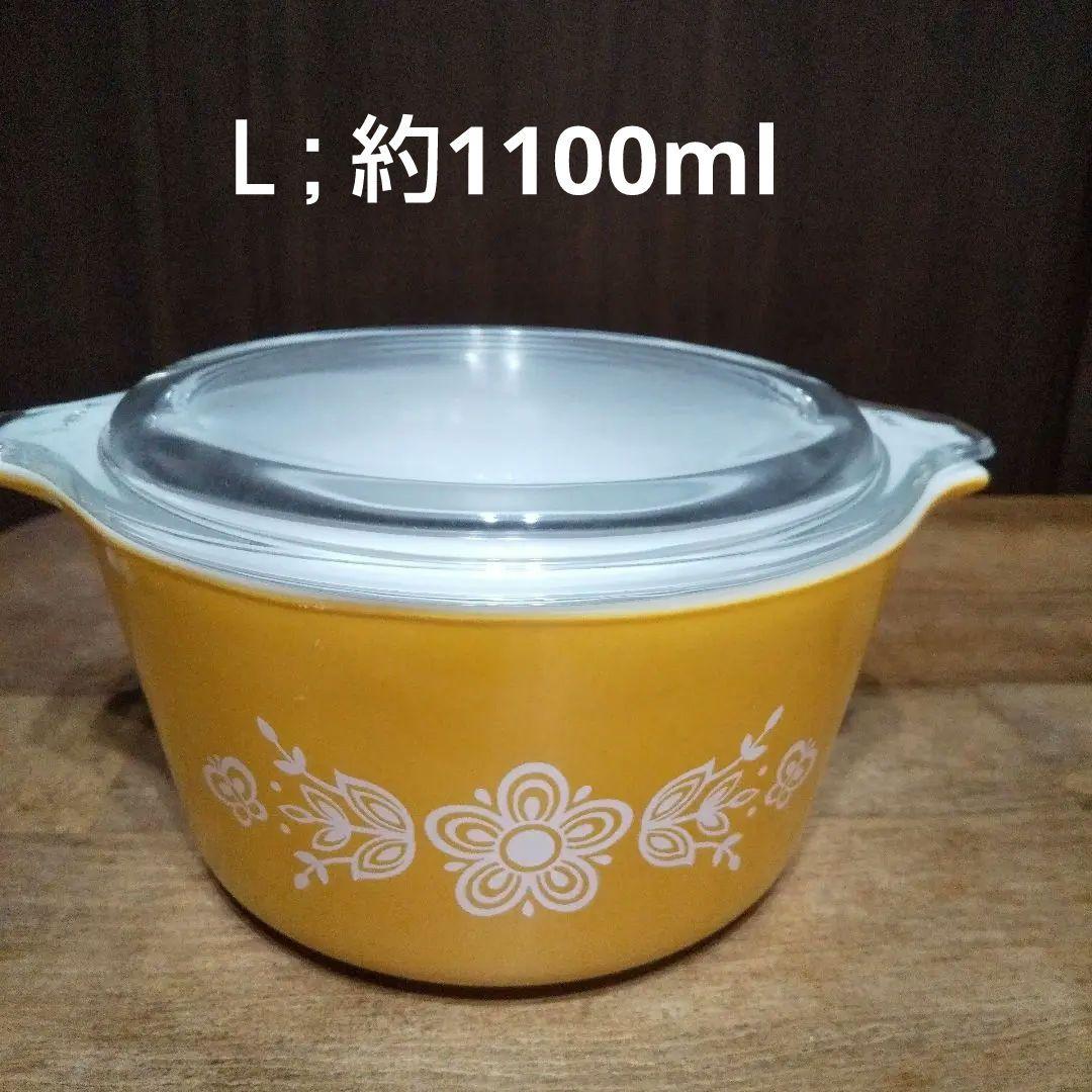 6点 極美品 高さ3サイズ オールドパイレックス キャセロールバタフライゴールド