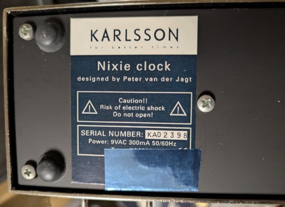 KARLSSON NIXIE CLOCK ニキシー管時計 /カールソン シュタゲ