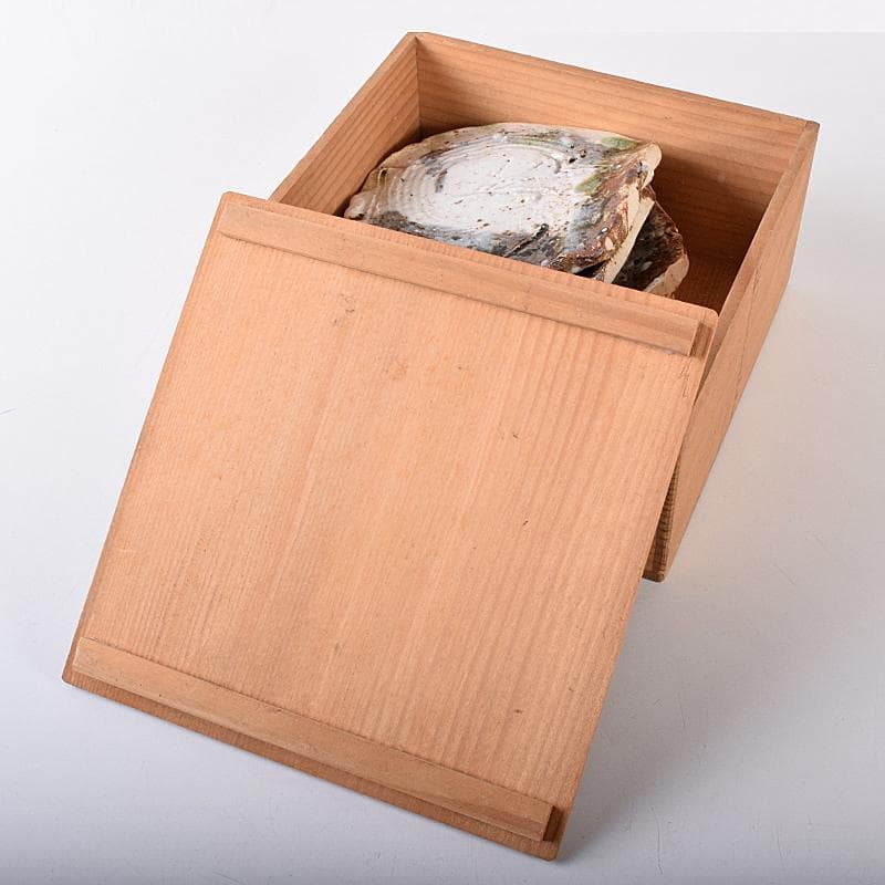 和食器　若尾昇苑造　鼠志野　鉢　皿　五客　共箱　V　R7885